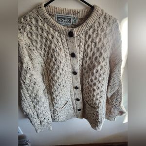 100% Wool Aran Sweater Market Cardigan